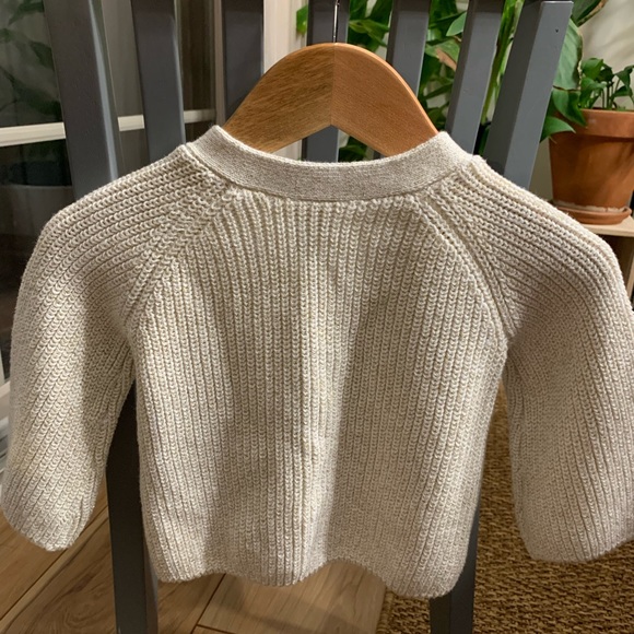Janie and Jack White & Gold Cardigan 18-24m - Picture 2 of 4